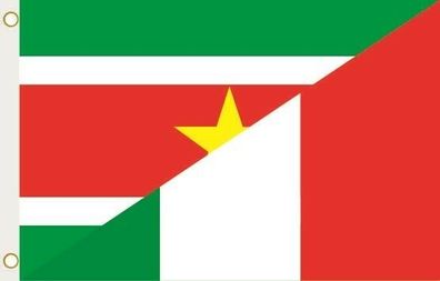 Fahne Flagge Surinam-Italien Hissflagge 90 x 150 cm