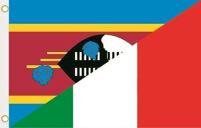 Fahne Flagge Swasiland-Italien Hissflagge 90 x 150 cm