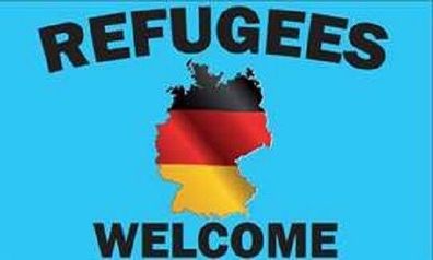 Fahne Flagge Refugees Welcome 90 x 150 cm