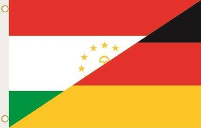 Fahne Flagge Tadschikistan-Deutschland Hissflagge 90 x 150 cm