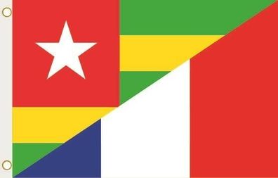 Fahne Flagge Togo-Frankreich Hissflagge 90 x 150 cm