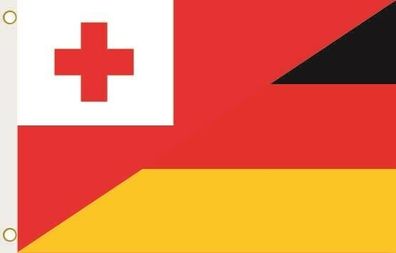 Fahne Flagge Tonga-Deutschland Hissflagge 90 x 150 cm