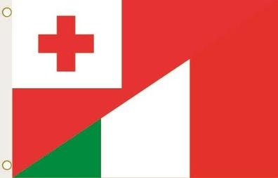 Fahne Flagge Tonga-Italien Hissflagge 90 x 150 cm