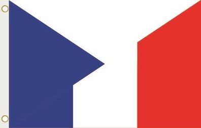 Fahne Flagge Tschechien-Frankreich Hissflagge 90 x 150 cm