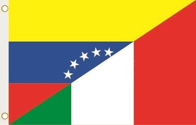Fahne Flagge Venezuela-Italien Hissflagge 90 x 150 cm