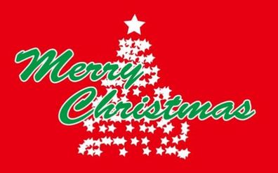Fahne Flagge Christmas Tree rot 90 x 150 cm