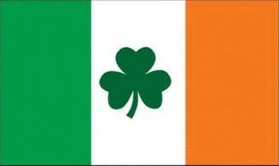 Fahne Flagge Irland mit Shamrock 90 x 150 cm