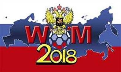 Fahne Flagge WM 2018 mit Russland Adler 90 x 150 cm