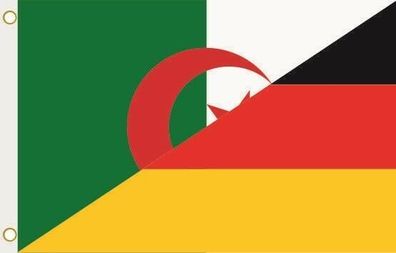 Fahne Flagge Algerien-Deutschland Hissflagge 90 x 150 cm