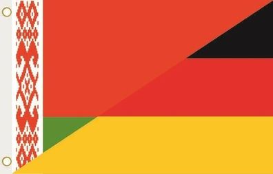 Fahne Flagge Belarus-Deutschland Hissflagge 90 x 150 cm