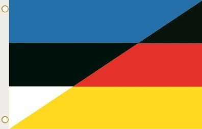 Fahne Flagge Estland-Deutschland Hissflagge 90 x 150 cm