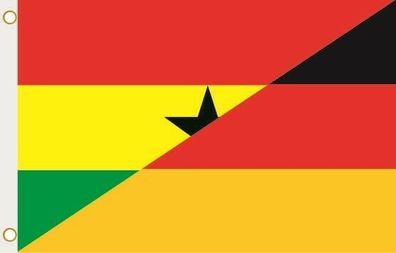 Fahne Flagge Ghana-Deutschland Hissflagge 90 x 150 cm
