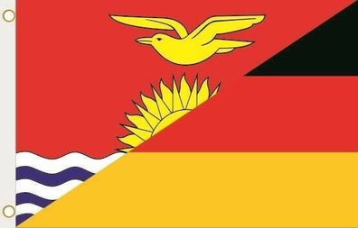 Fahne Flagge Kiribati-Deutschland Hissflagge 90 x 150 cm