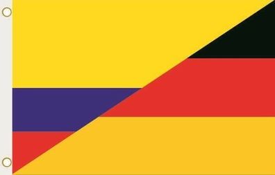 Fahne Flagge Kolumbien-Deutschland Hissflagge 90 x 150 cm