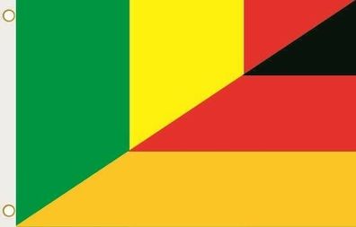 Fahne Flagge Mali-Deutschland Hissflagge 90 x 150 cm