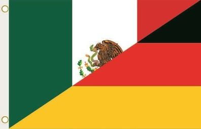 Fahne Flagge Mexiko-Deutschland Hissflagge 90 x 150 cm