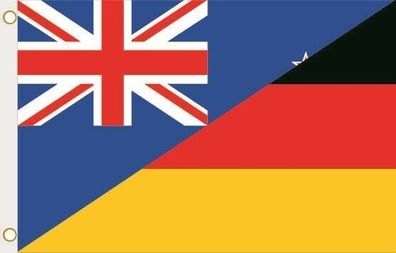 Fahne Flagge Neuseeland-Deutschland Hissflagge 90 x 150 cm
