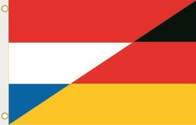 Fahne Flagge Niederlande-Deutschland Hissflagge 90 x 150 cm