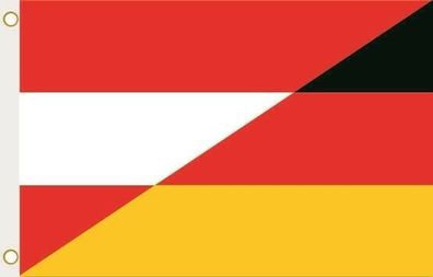 Fahne Flagge Österreich-Deutschland Hissflagge 90 x 150 cm