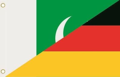 Fahne Flagge Pakistan-Deutschland Hissflagge 90 x 150 cm