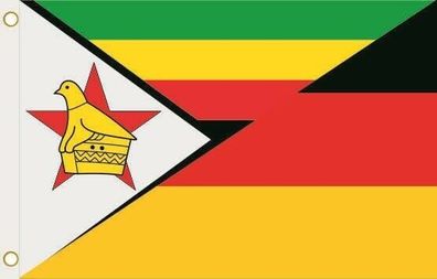 Fahne Flagge Simbabwe-Deutschland Hissflagge 90 x 150 cm
