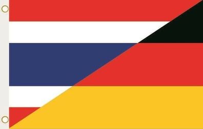 Fahne Flagge Thailand-Deutschland Hissflagge 90 x 150 cm
