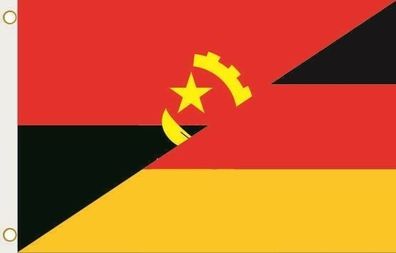Fahne Flagge Angola-Deutschland Hissflagge 90 x 150 cm