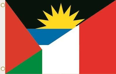 Fahne Flagge Antigua-Italien Hissflagge 90 x 150 cm