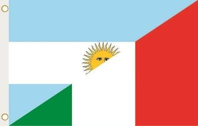 Fahne Flagge Argentinien-Italien Hissflagge 90 x 150 cm