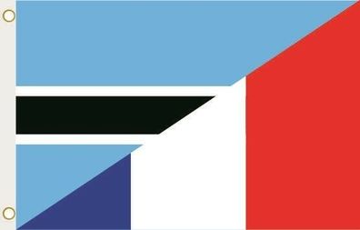 Fahne Flagge Botswana-Frankreich Hissflagge 90 x 150 cm