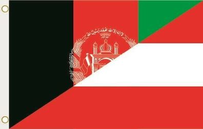 Fahne Flagge Afghanistan-Österreich Hissflagge 90 x 150 cm