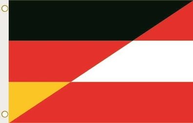 Fahne Flagge Deutschland-Österreich Hissflagge 90 x 150 cm