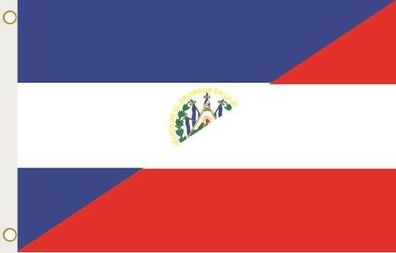 Fahne Flagge El Salvador-Österreich Hissflagge 90 x 150 cm