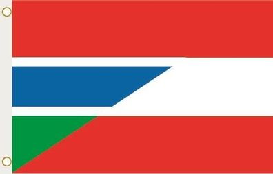 Fahne Flagge Gambia-Österreich Hissflagge 90 x 150 cm