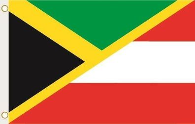 Fahne Flagge Jamaika-Österreich Hissflagge 90 x 150 cm