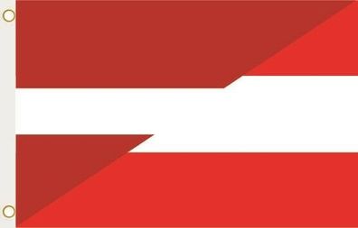 Fahne Flagge Lettland-Österreich Hissflagge 90 x 150 cm