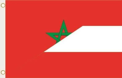 Fahne Flagge Marokko-Österreich Hissflagge 90 x 150 cm
