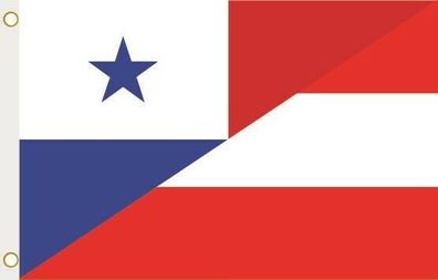 Fahne Flagge Panama-Österreich Hissflagge 90 x 150 cm