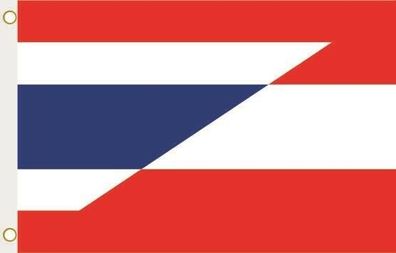 Fahne Flagge Thailand-Österreich Hissflagge 90 x 150 cm