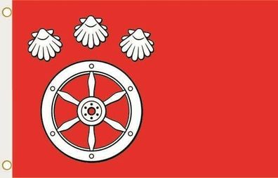 Fahne Flagge Hanau OT Großauheim Hissflagge 90 x 150 cm