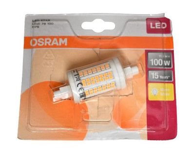 Osram LED-Röhre, R7s, 11, 50 W, Ersatz für 100 - W - Glühlampe, 2700 K, EK: A + +