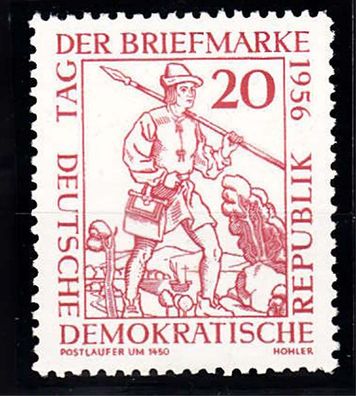 1956 DDR Tag der Briefmarke MiNr. 544 I, postfrisch
