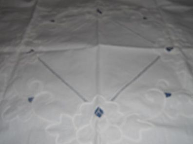 Tischdecke - weiß mit aufgesetzter Bänderspitze 75 x 75 cm