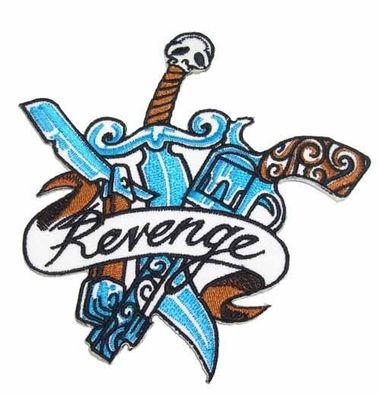 Revenge Gun Razor Skull punk rock emo rockabilly Patch