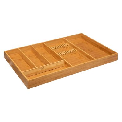Besteck-Organizer für Schublade, Bambus, 58 x 38 cm