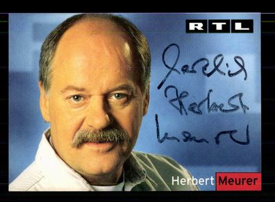 Herbert Meurer RTL Autogrammkarte Original Signiert + F 1134