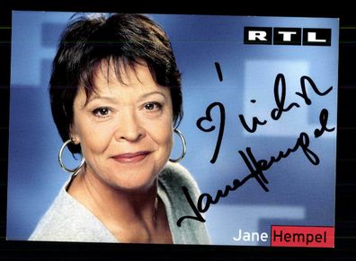 Jane Hempel RTL Autogrammkarte Original Signiert + F 1118