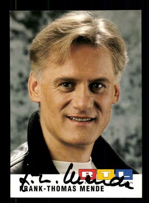 Frank Thomas Mende RTL Autogrammkarte Original Signiert + F 996