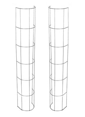 Rankgitter für Fallrohre 120cm - 2 Stück - halbrundes Gitter aus Stahl