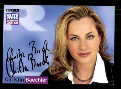 Christin Baechler GZSZ Autogrammkarte Original Signiert + F 1137